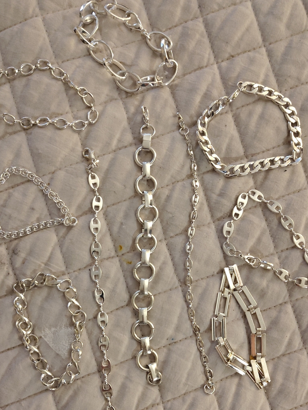 Sterling Silver Chain Bracelet Collection - Polished Silver Tones